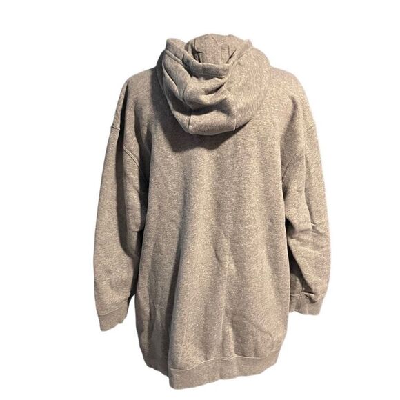 Nike Long Sleeve Oversized Sportswear Air Fleece Pullover Hoodie Gray Medium - Picture 3 of 7